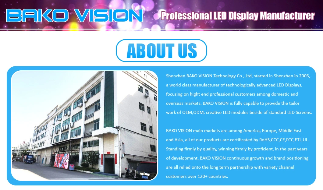 P2.5mm Wide Viewing Angle SMD 2121 Full Color Indoor Fixed LED Display